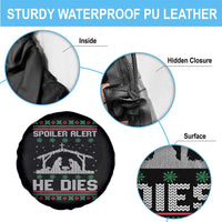 Spoiler Alert He Dies Spare Tire Cover Funny Nativity Scene Dark Humor Ugly Xmas - Wonder Print Shop