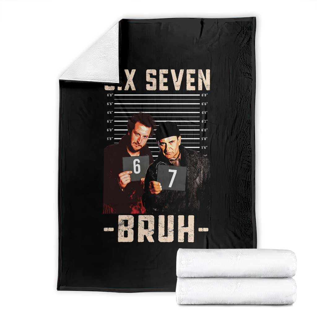 Funny 6 7 Meme Throw Blanket Retro Home Christmas Movie Alone - Wonder Print Shop