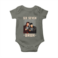 Funny 6 7 Meme Baby Onesie Retro Home Christmas Movie Alone - Wonder Print Shop