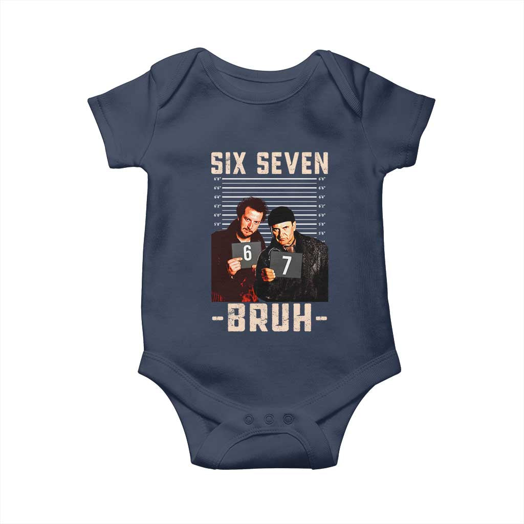 Funny 6 7 Meme Baby Onesie Retro Home Christmas Movie Alone - Wonder Print Shop