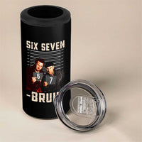 Funny 6 7 Meme 4 in 1 Can Cooler Tumbler Retro Home Christmas Movie Alone - Wonder Print Shop