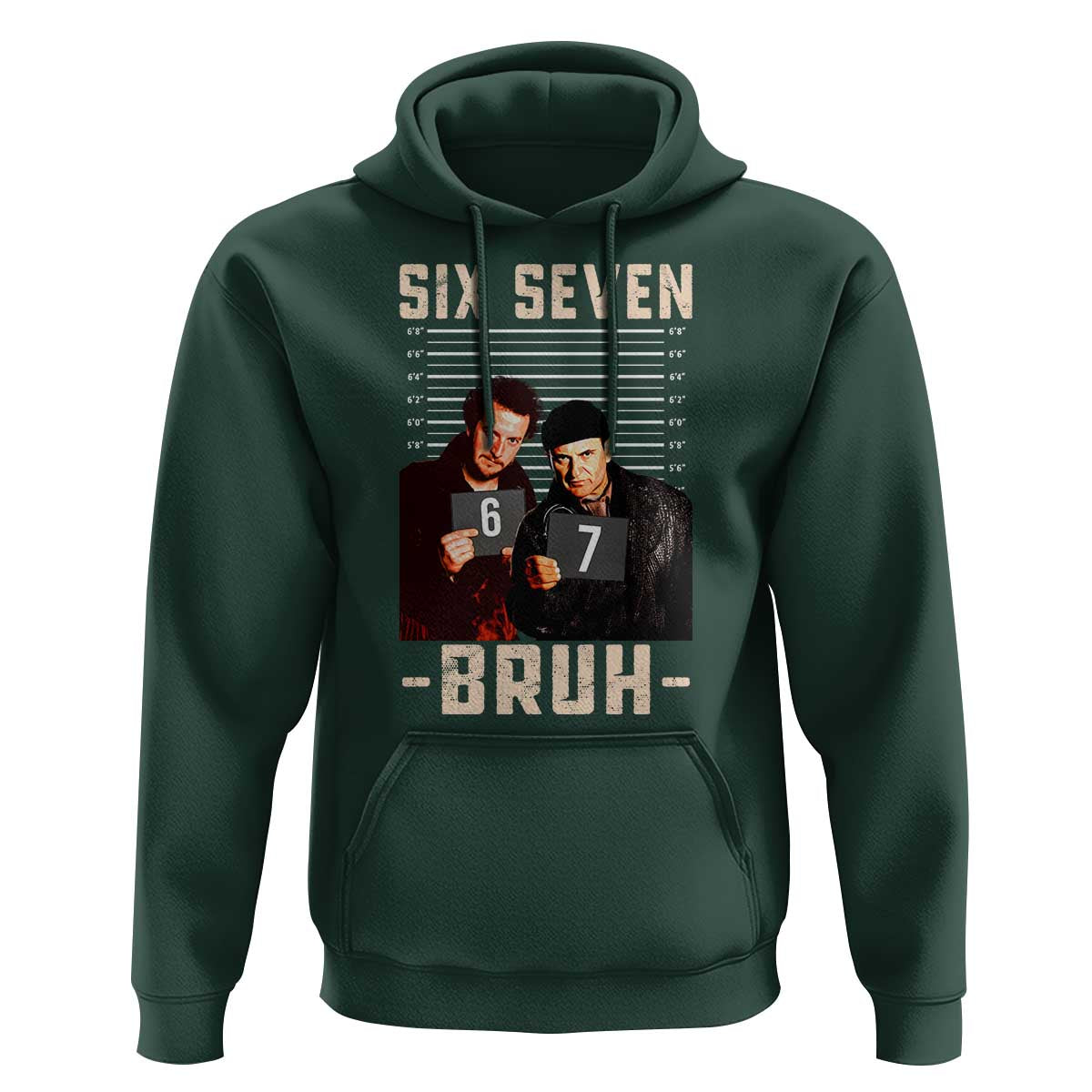 Funny 6 7 Meme Hoodie Retro Home Christmas Movie Alone - Wonder Print Shop