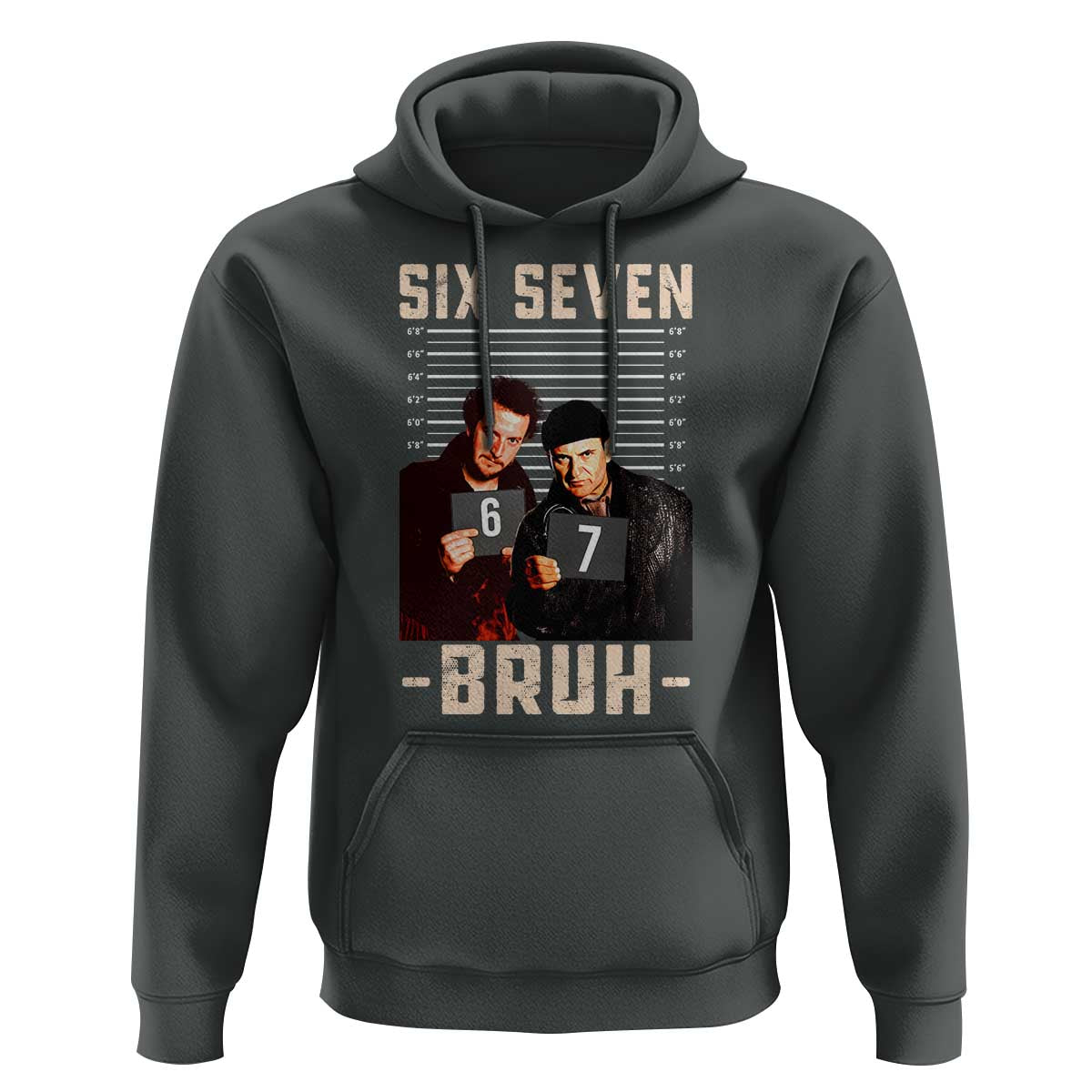 Funny 6 7 Meme Hoodie Retro Home Christmas Movie Alone - Wonder Print Shop