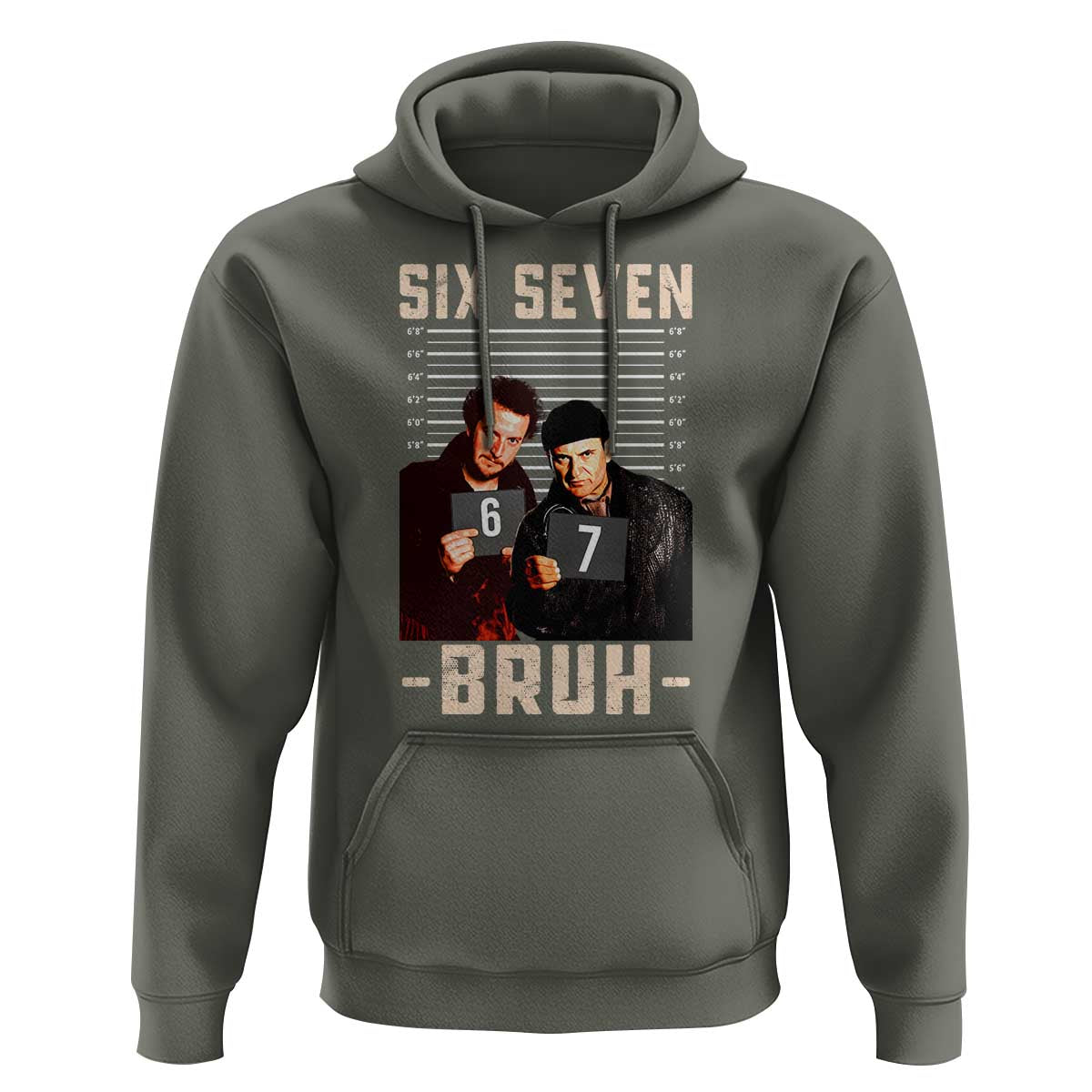 Funny 6 7 Meme Hoodie Retro Home Christmas Movie Alone - Wonder Print Shop