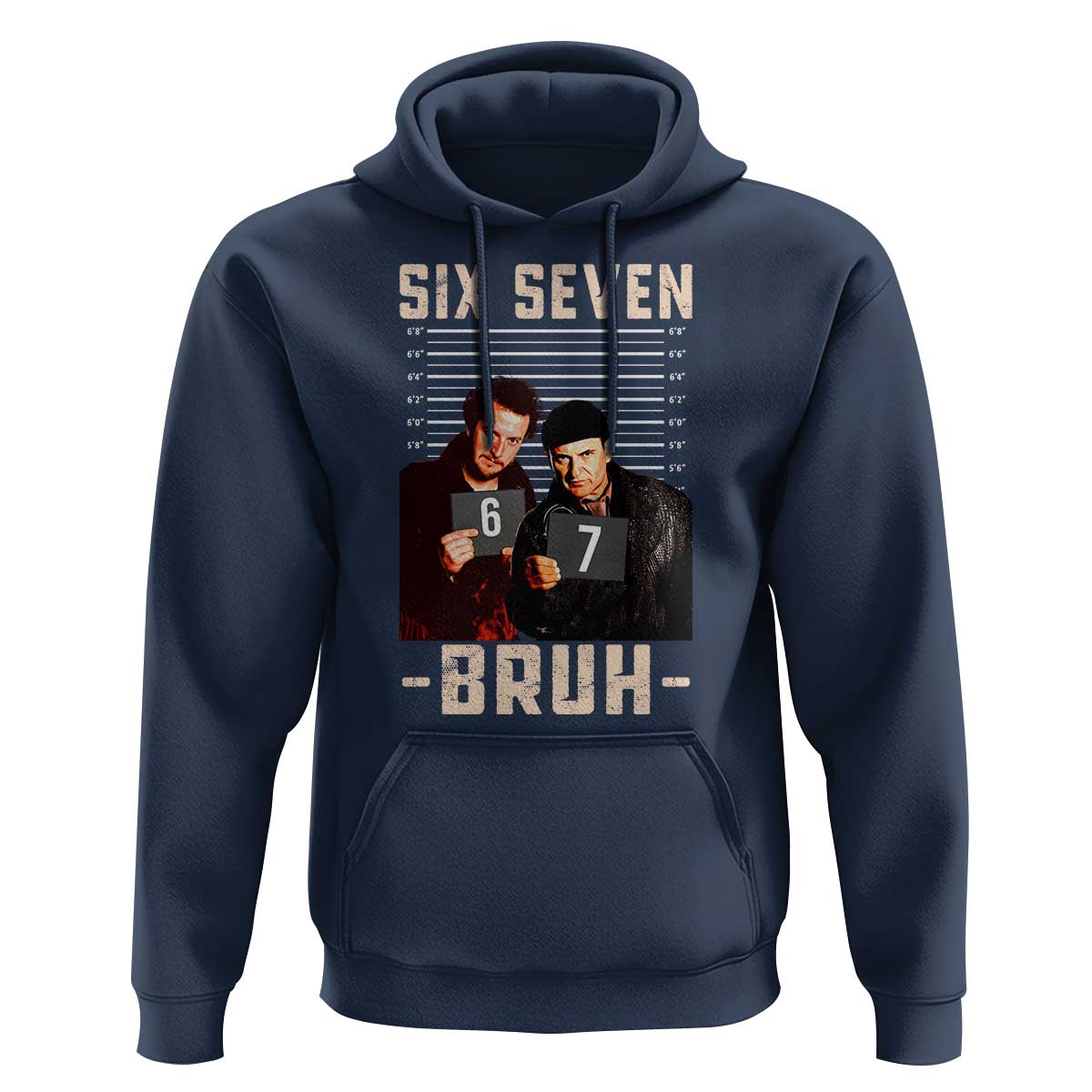 Funny 6 7 Meme Hoodie Retro Home Christmas Movie Alone - Wonder Print Shop