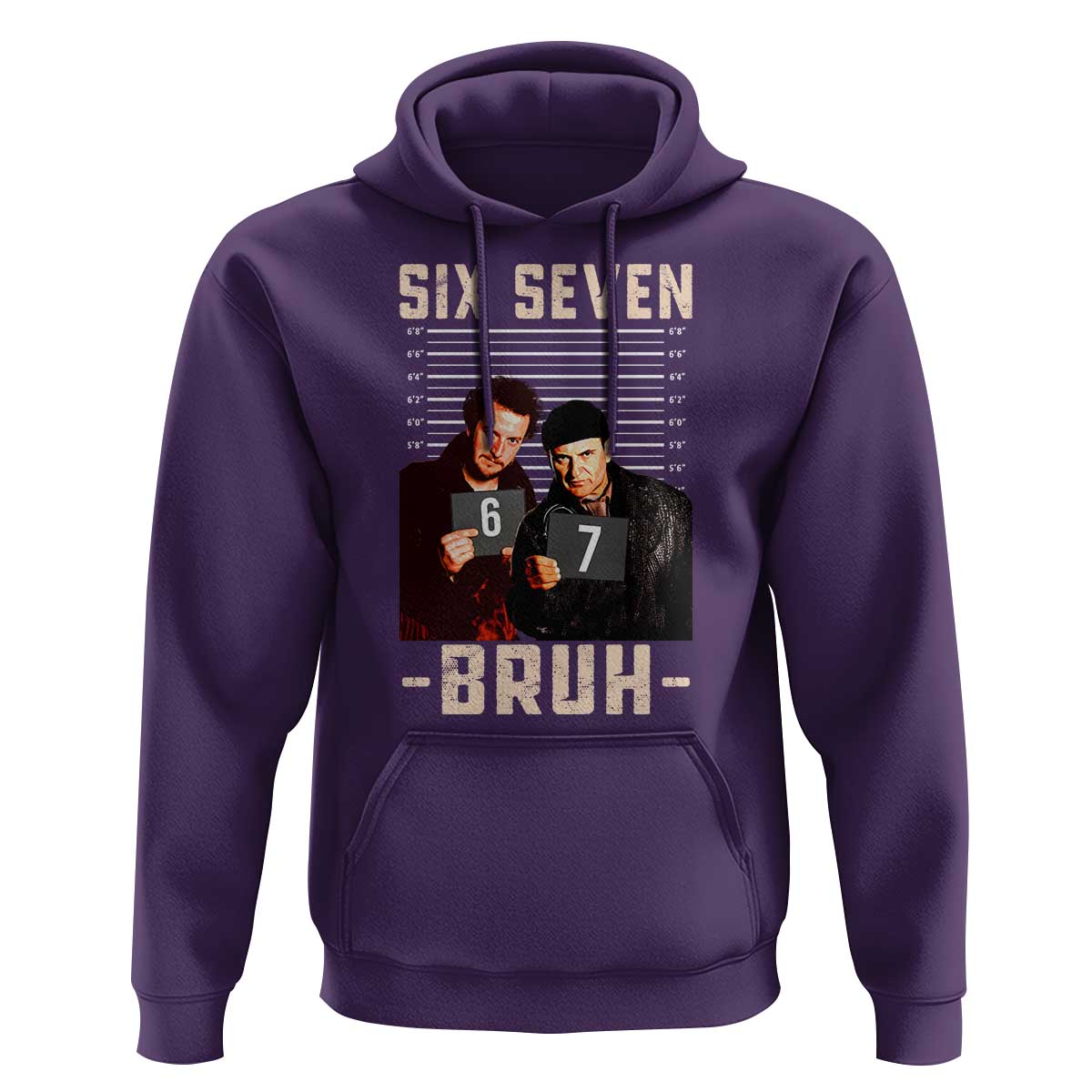 Funny 6 7 Meme Hoodie Retro Home Christmas Movie Alone - Wonder Print Shop