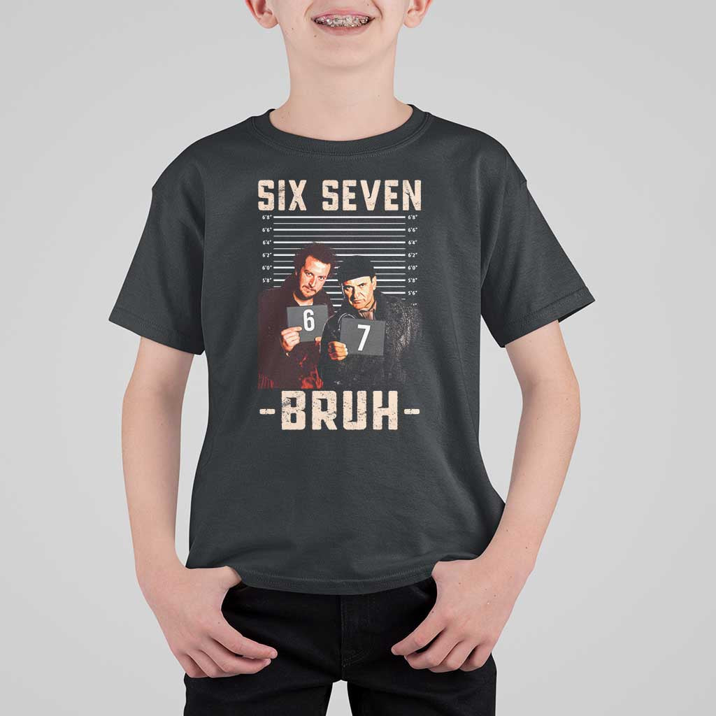 Funny 6 7 Meme T Shirt For Kid Retro Home Christmas Movie Alone - Wonder Print Shop
