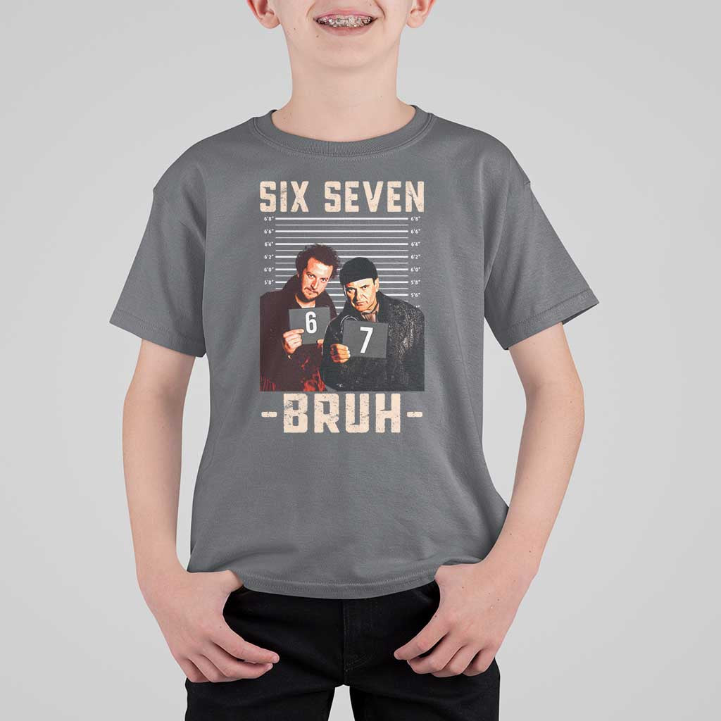 Funny 6 7 Meme T Shirt For Kid Retro Home Christmas Movie Alone - Wonder Print Shop