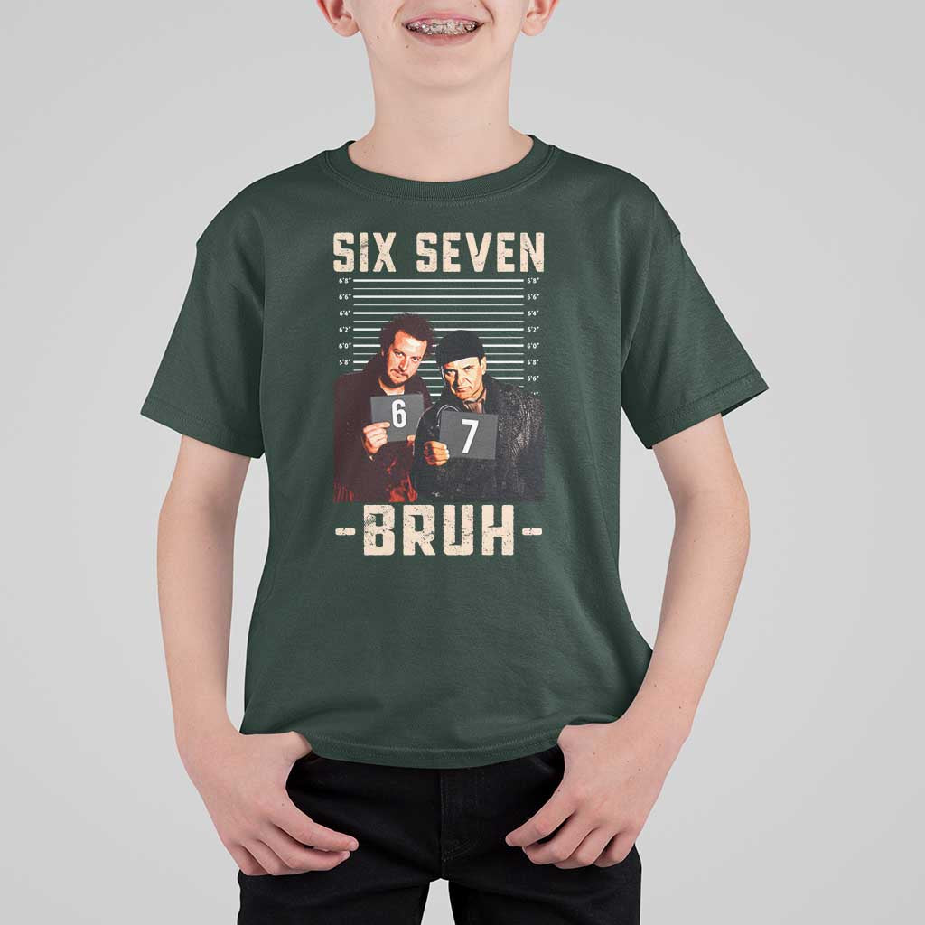 Funny 6 7 Meme T Shirt For Kid Retro Home Christmas Movie Alone - Wonder Print Shop