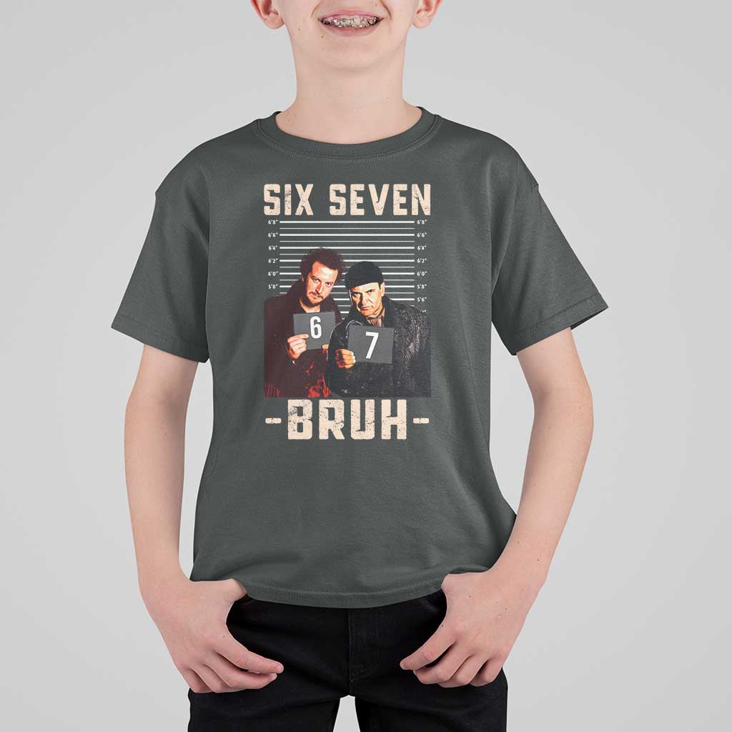 Funny 6 7 Meme T Shirt For Kid Retro Home Christmas Movie Alone - Wonder Print Shop