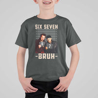 Funny 6 7 Meme T Shirt For Kid Retro Home Christmas Movie Alone - Wonder Print Shop