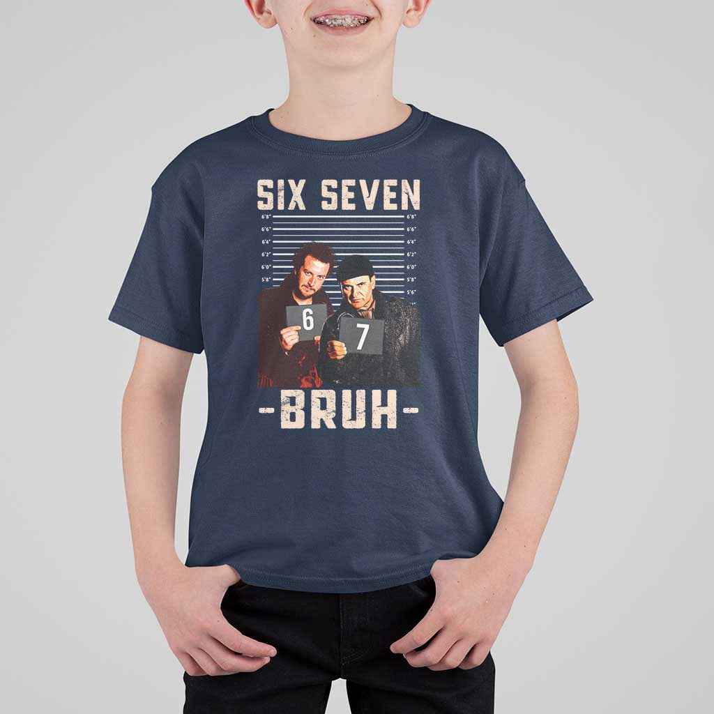 Funny 6 7 Meme T Shirt For Kid Retro Home Christmas Movie Alone - Wonder Print Shop