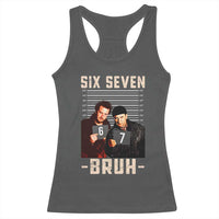 Funny 6 7 Meme Racerback Tank Top Retro Home Christmas Movie Alone - Wonder Print Shop