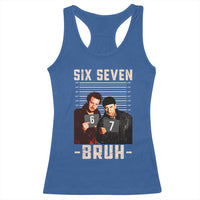 Funny 6 7 Meme Racerback Tank Top Retro Home Christmas Movie Alone - Wonder Print Shop