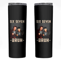Funny 6 7 Meme Skinny Tumbler Retro Home Christmas Movie Alone - Wonder Print Shop