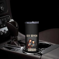 Funny 6 7 Meme Skinny Tumbler Retro Home Christmas Movie Alone - Wonder Print Shop