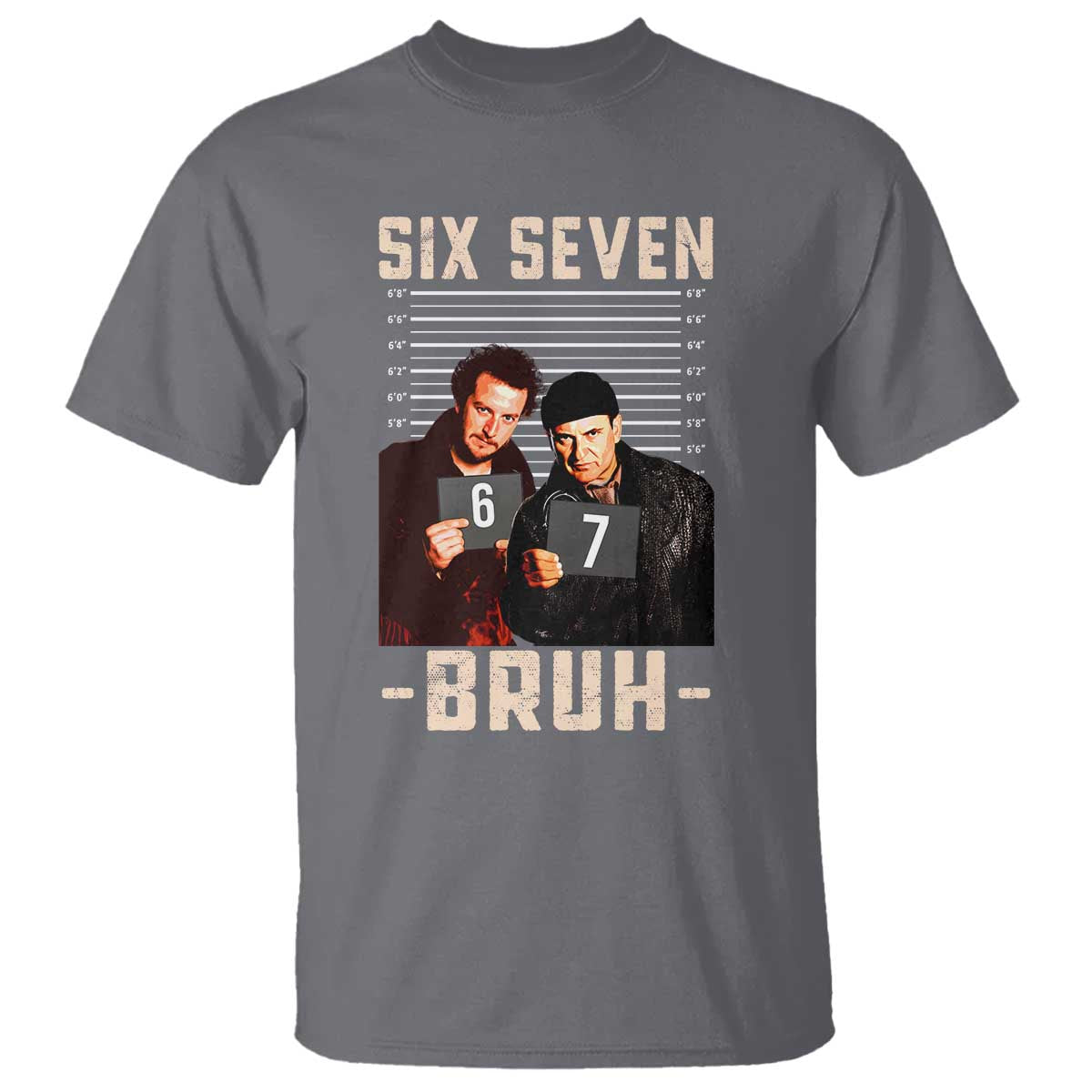 Funny 6 7 Meme T Shirt Retro Home Christmas Movie Alone - Wonder Print Shop