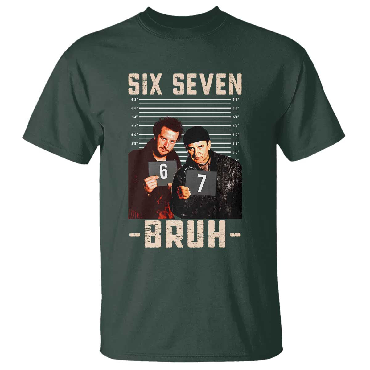Funny 6 7 Meme T Shirt Retro Home Christmas Movie Alone - Wonder Print Shop
