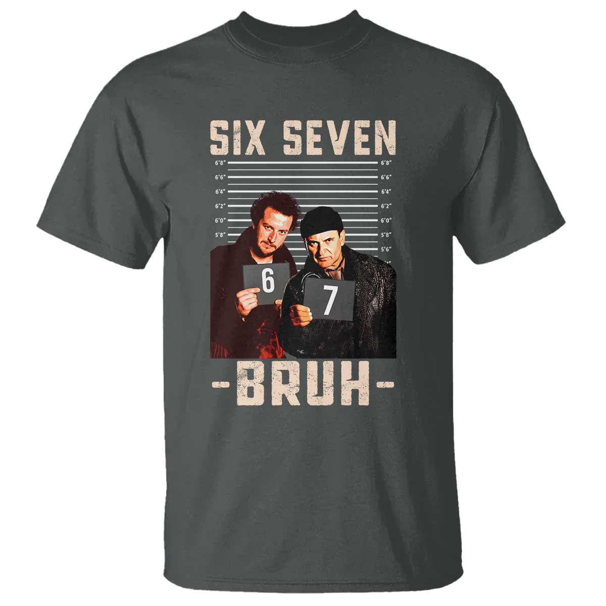 Funny 6 7 Meme T Shirt Retro Home Christmas Movie Alone - Wonder Print Shop