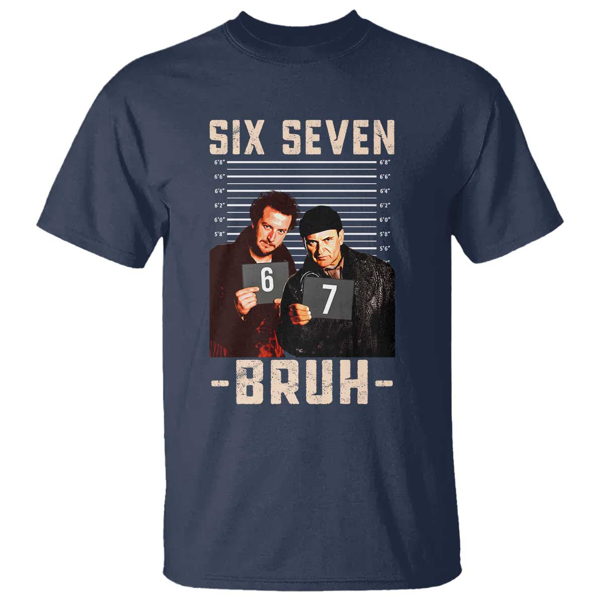 Funny 6 7 Meme T Shirt Retro Home Christmas Movie Alone - Wonder Print Shop
