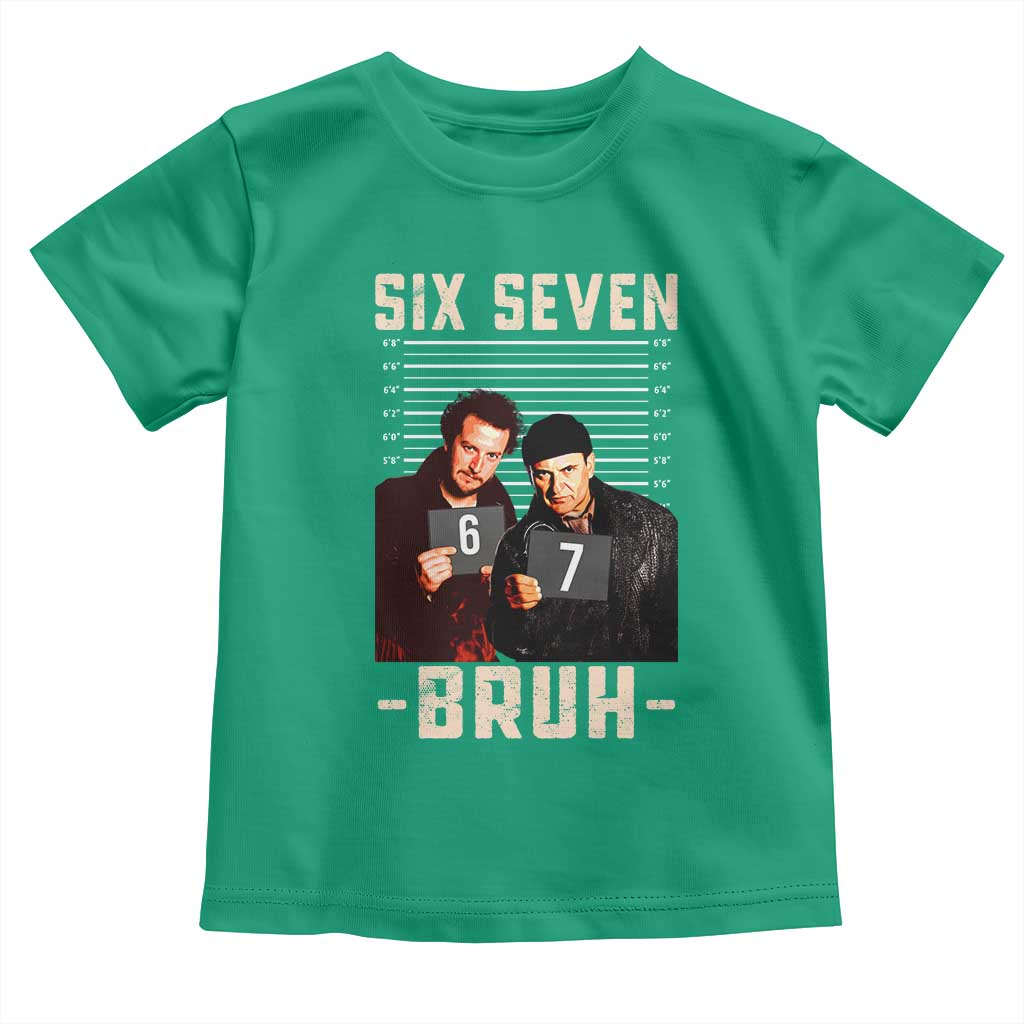 Funny 6 7 Meme Toddler T Shirt Retro Home Christmas Movie Alone - Wonder Print Shop