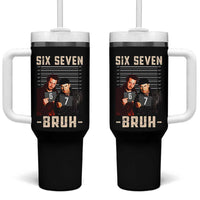 Funny 6 7 Meme Tumbler With Handle Retro Home Christmas Movie Alone - Wonder Print Shop