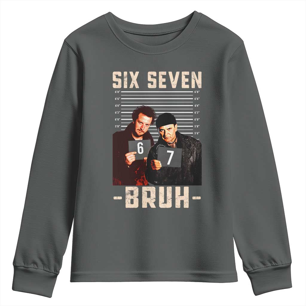 Funny 6 7 Meme Youth Sweatshirt Retro Home Christmas Movie Alone - Wonder Print Shop