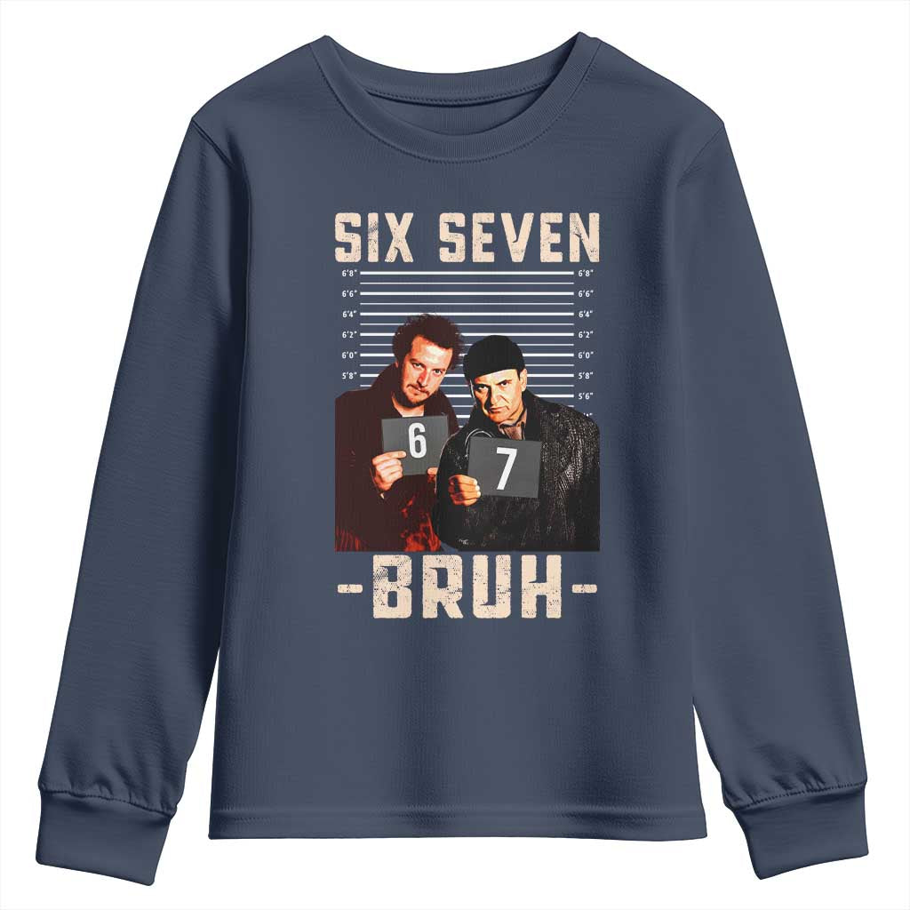 Funny 6 7 Meme Youth Sweatshirt Retro Home Christmas Movie Alone - Wonder Print Shop