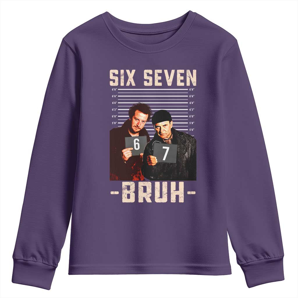 Funny 6 7 Meme Youth Sweatshirt Retro Home Christmas Movie Alone - Wonder Print Shop