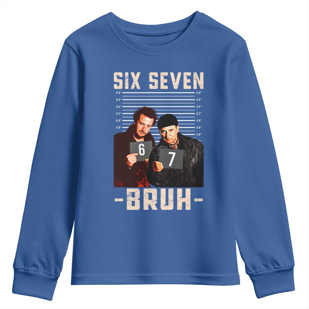 Funny 6 7 Meme Youth Sweatshirt Retro Home Christmas Movie Alone - Wonder Print Shop