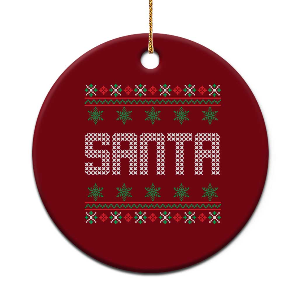 I'm So Good Santa Came Twice Santa Ceramic Ornament Funny Ugly Matching Couple Christmas Outfit Pajama - Wonder Print Shop