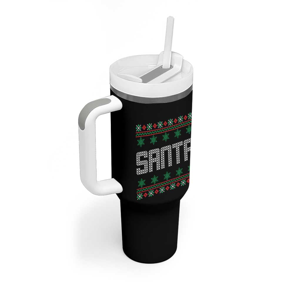 I'm So Good Santa Came Twice Santa Tumbler With Handle Funny Ugly Matching Couple Christmas Outfit Pajama - Wonder Print Shop