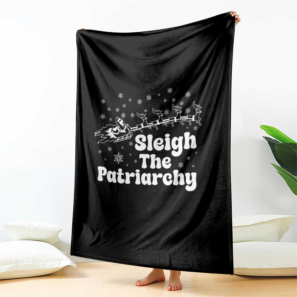 Sleigh The Patriarchy Throw Blanket Christmas Feminist Womens Rights - Wonder Print Shop