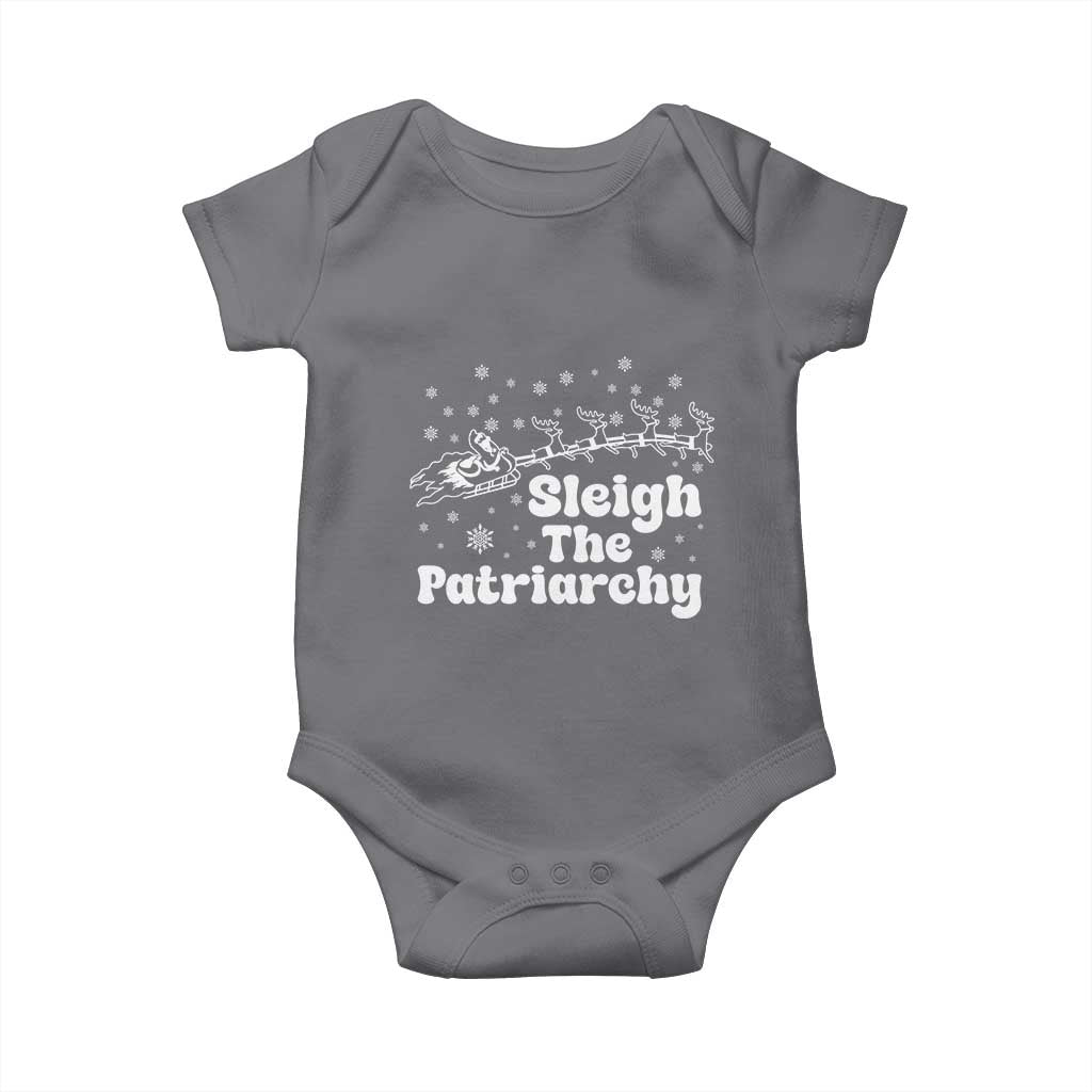 Sleigh The Patriarchy Baby Onesie Christmas Feminist Womens Rights - Wonder Print Shop
