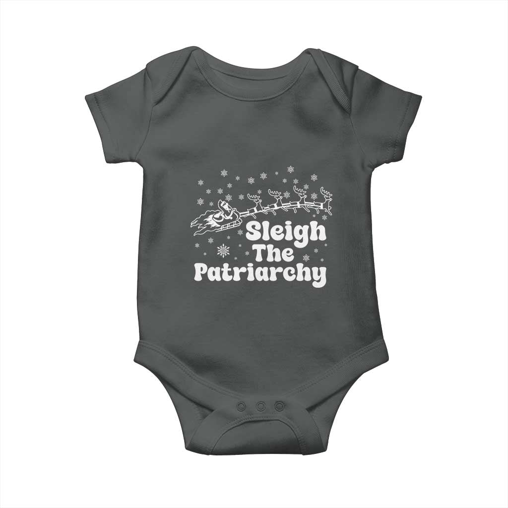 Sleigh The Patriarchy Baby Onesie Christmas Feminist Womens Rights - Wonder Print Shop