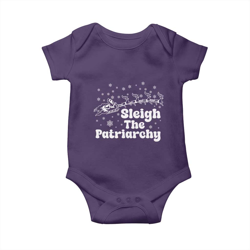 Sleigh The Patriarchy Baby Onesie Christmas Feminist Womens Rights - Wonder Print Shop