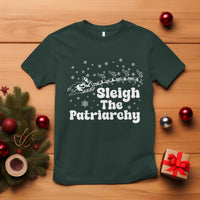 Sleigh The Patriarchy T Shirt Christmas Feminist Womens Rights - Wonder Print Shop
