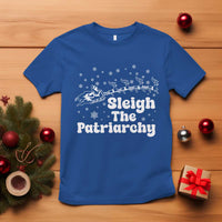 Sleigh The Patriarchy T Shirt Christmas Feminist Womens Rights - Wonder Print Shop