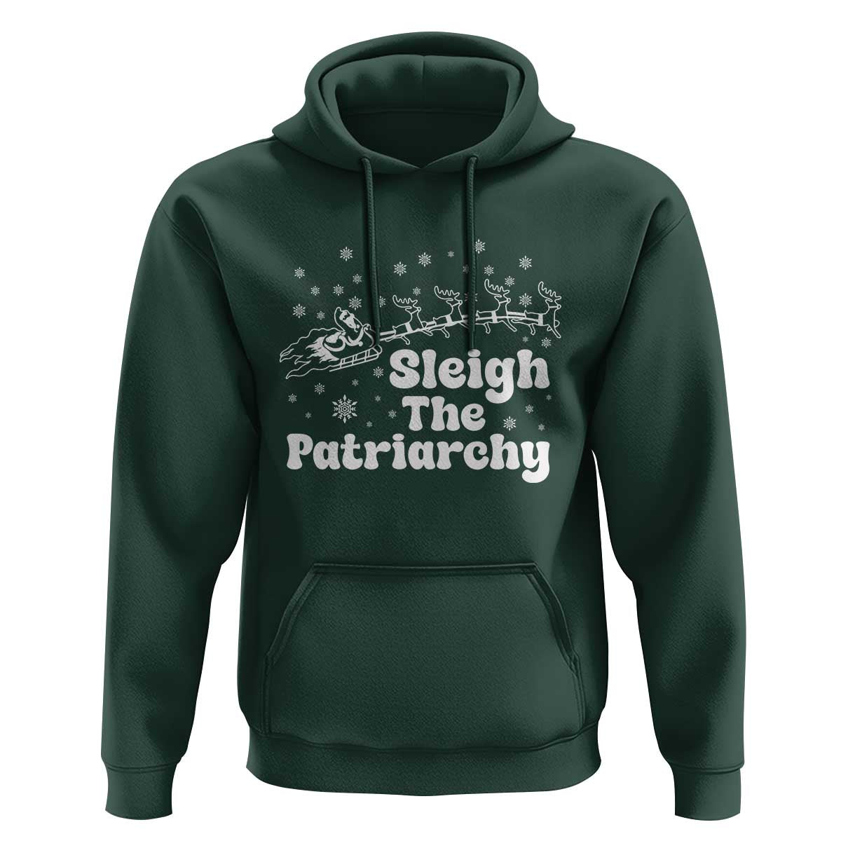 Sleigh The Patriarchy Hoodie Christmas Feminist Womens Rights - Wonder Print Shop