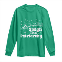 Sleigh The Patriarchy Long Sleeve Shirt Christmas Feminist Womens Rights - Wonder Print Shop
