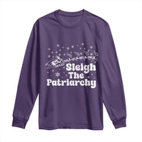 Sleigh The Patriarchy Long Sleeve Shirt Christmas Feminist Womens Rights - Wonder Print Shop