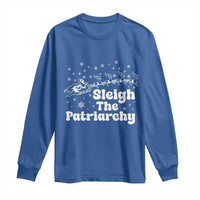 Sleigh The Patriarchy Long Sleeve Shirt Christmas Feminist Womens Rights - Wonder Print Shop