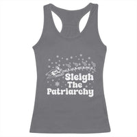 Sleigh The Patriarchy Racerback Tank Top Christmas Feminist Womens Rights - Wonder Print Shop