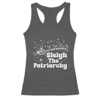 Sleigh The Patriarchy Racerback Tank Top Christmas Feminist Womens Rights - Wonder Print Shop