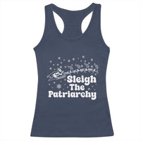 Sleigh The Patriarchy Racerback Tank Top Christmas Feminist Womens Rights - Wonder Print Shop