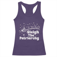 Sleigh The Patriarchy Racerback Tank Top Christmas Feminist Womens Rights - Wonder Print Shop