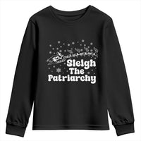 Sleigh The Patriarchy Youth Sweatshirt Christmas Feminist Womens Rights - Wonder Print Shop