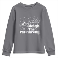 Sleigh The Patriarchy Youth Sweatshirt Christmas Feminist Womens Rights - Wonder Print Shop