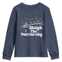 Sleigh The Patriarchy Youth Sweatshirt Christmas Feminist Womens Rights - Wonder Print Shop