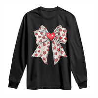 Coquette Valentine's Day Long Sleeve Shirt Heart Bow